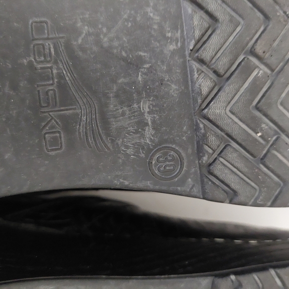 Dansko Tooled Leather Black Clogs Size 39 - Picture 8 of 10